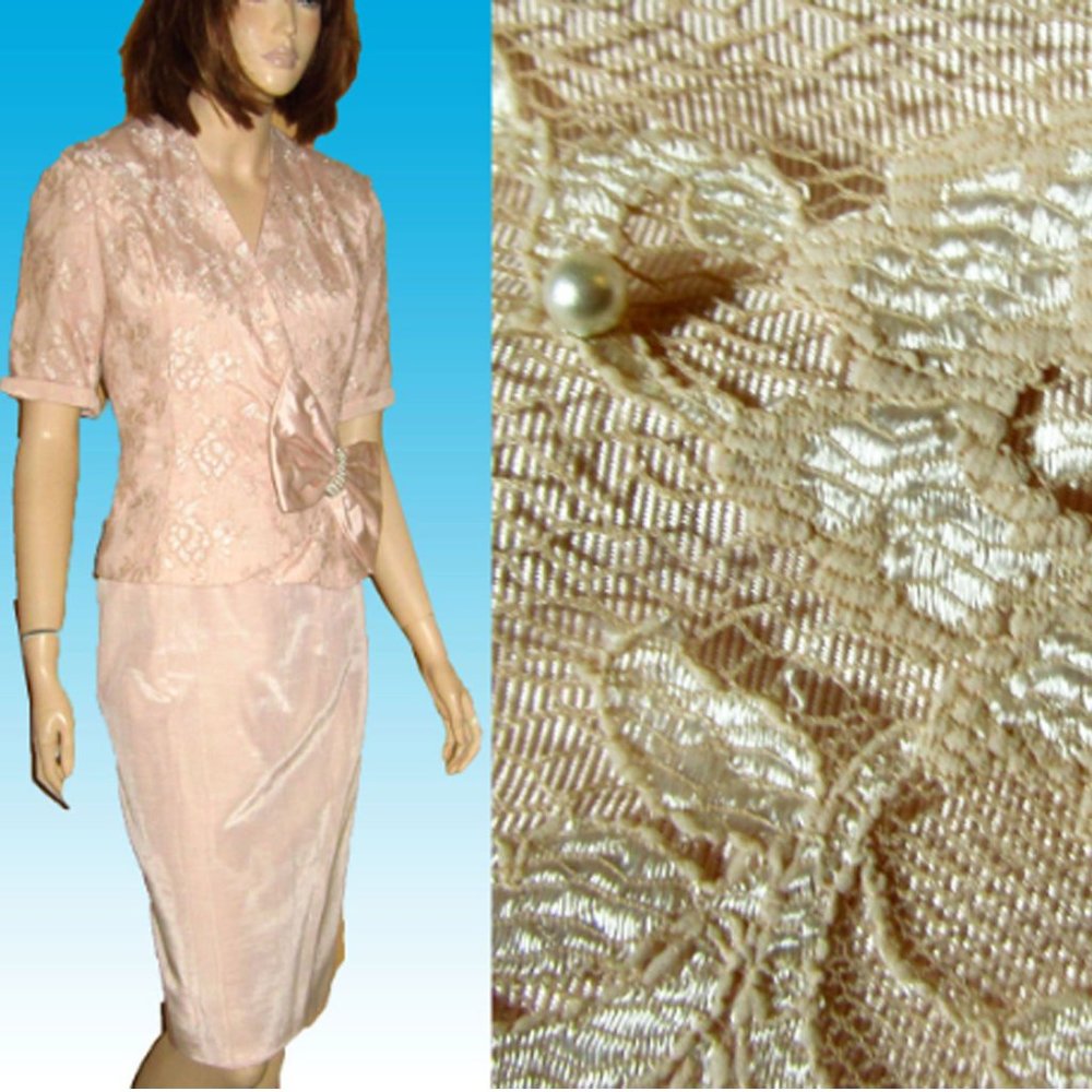 Vntg McCLINTOCK Fancy Skirt Suit UNWORN Bust 48